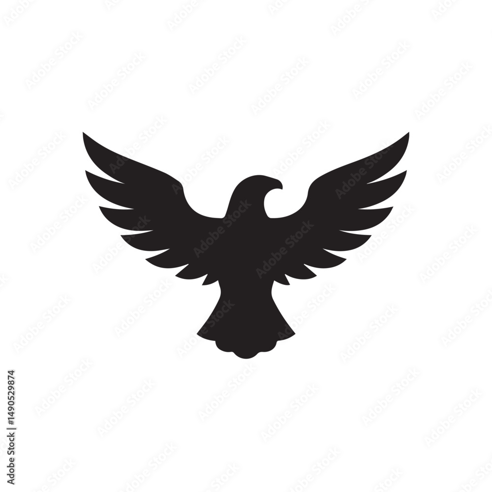 Obraz premium eagle logo vector Bold and clean eagle logo vector, with sharp lines and a strong silhouette