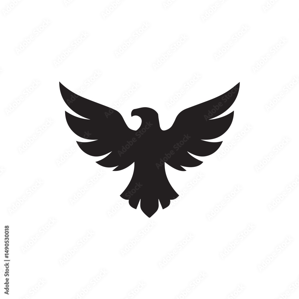 Obraz premium eagle logo vector Bold and clean eagle logo vector, with sharp lines and a strong silhouette 