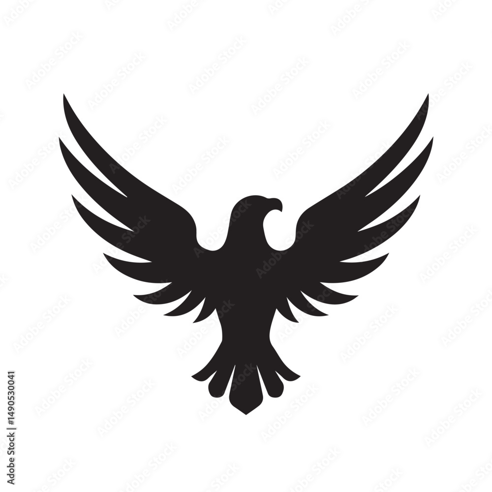 Fototapeta premium eagle logo vector Bold and clean eagle logo vector, with sharp lines and a strong silhouette 