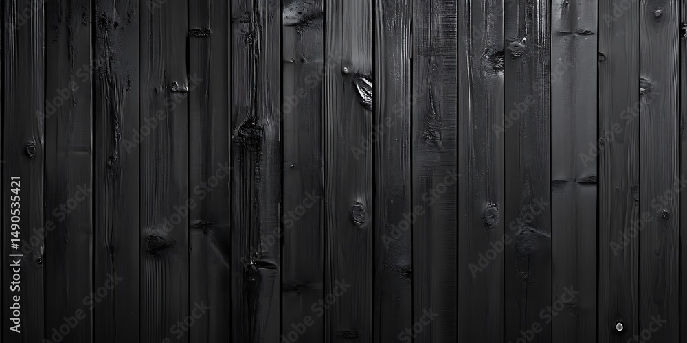 Fototapeta premium Dark Wood Texture Black Wooden Background