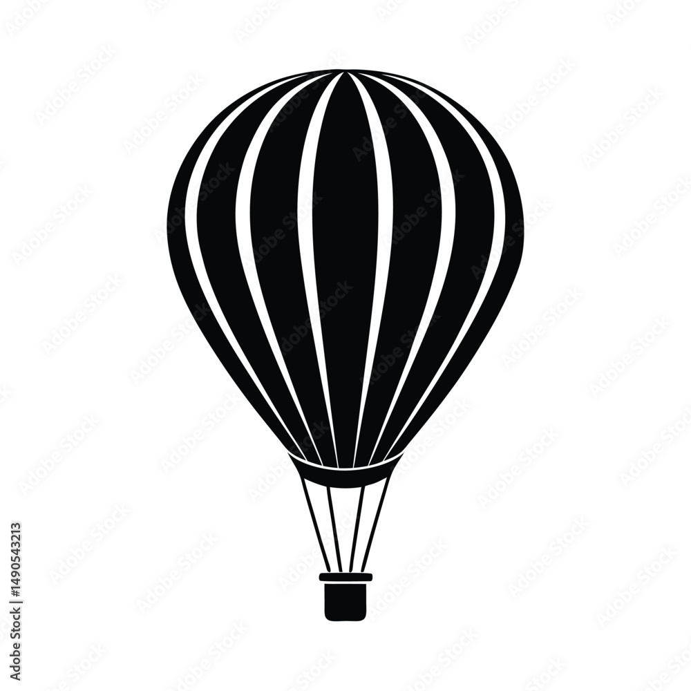 Fototapeta premium Hot Air Balloon Floating Vector Art
