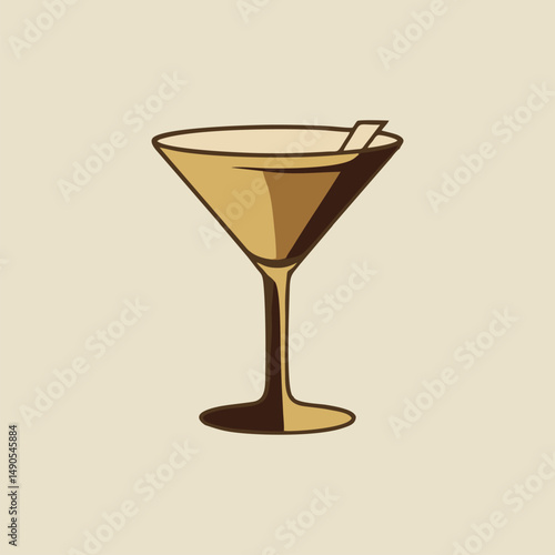 Stylized cocktail logo with retro fonts and vintage flair showcasing classic mixology themes