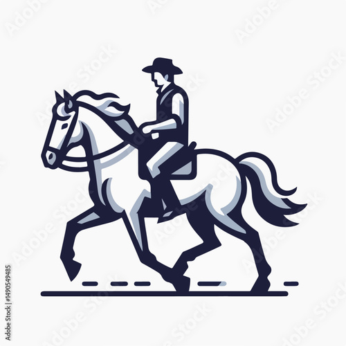 illustration of a person riding a horse 