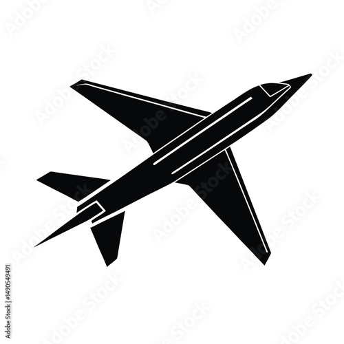 Jet Plane Flight Sleek Vector Design