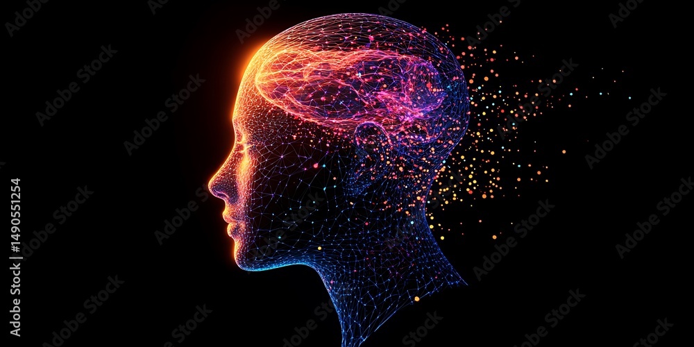 Obraz premium AI Brain Neural Network Image