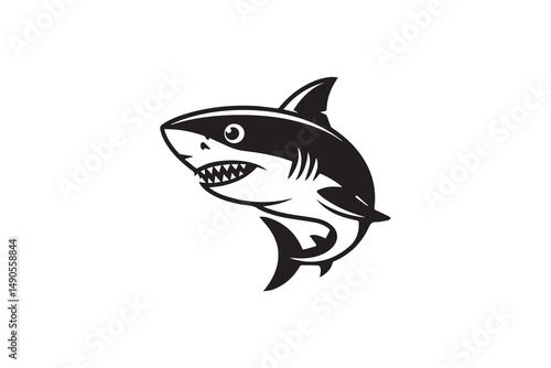 shark silhouette  Vector