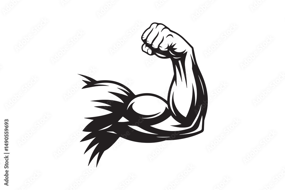 Fototapeta premium muscle silhouette Vector
