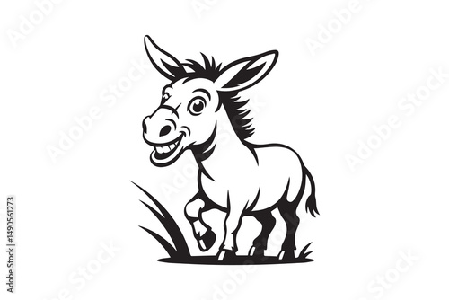 donkey silhouette  Vector