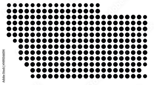 Symbol Map Of the County Conejos (Colorado, US) showing the County with a few black dots