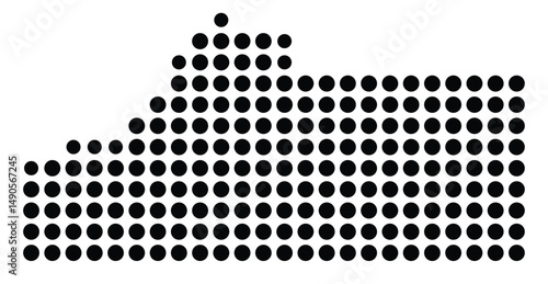 Symbol Map Of the County Las Animas (Colorado, US) showing the County with a few black dots