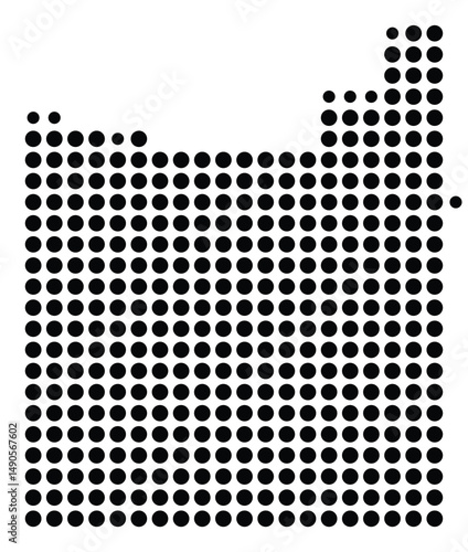 Symbol Map Of the County Otero (Colorado, US) showing the County with a few black dots