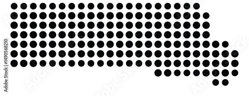 Symbol Map Of the County San Miguel (Colorado, US) showing the County with a few black dots