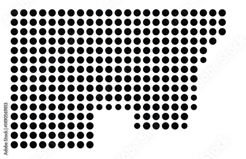 Symbol Map Of the County Holmes (Florida, US) showing the County with a few black dots