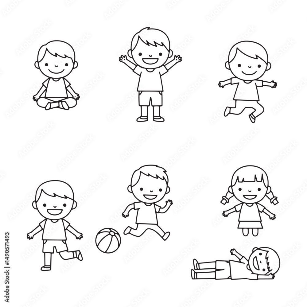 Creative kids drawing emphasizing vibrant colors and playful movements Creative kids drawing emphasizing vibrant colors and playful movements