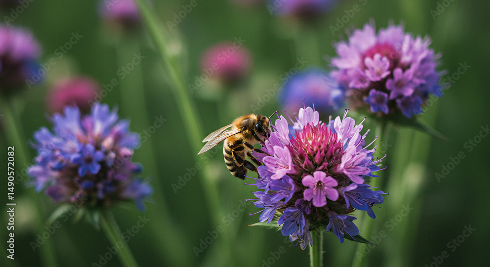 bee on lavender bee on lavender