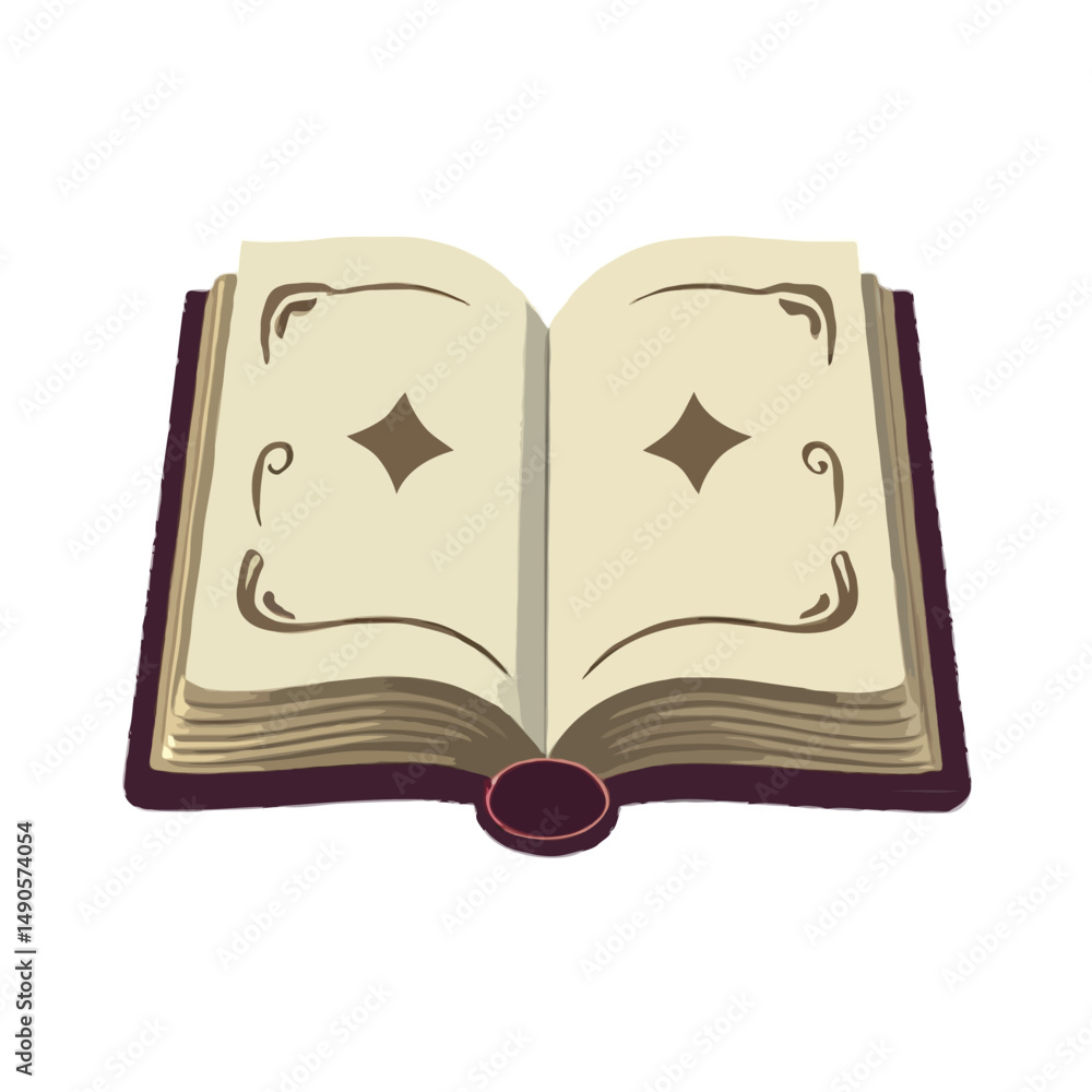 Fototapeta premium Simple, Opened Spell Book