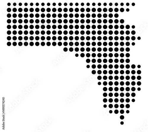 Symbol Map Of the County Fannin (Georgia, US) showing the County with a few black dots