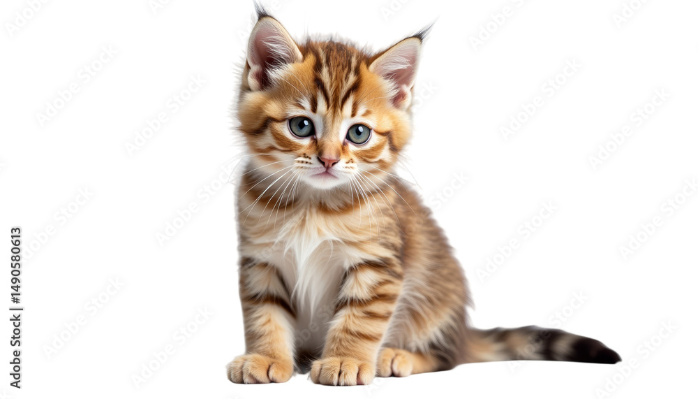 Obraz premium Cat Portrait Of British Kitten With Whiskers