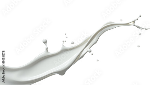 Milk Liquid Ingredient Splashing In Motion