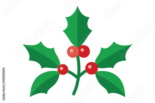 holly berries and leaves