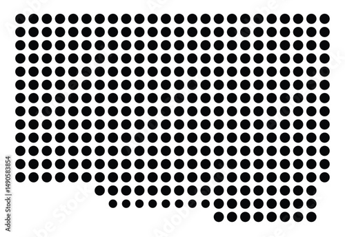 Symbol Map Of the County Lincoln (Idaho, US) showing the County with a few black dots