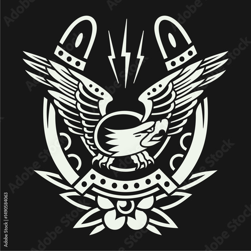 Traditional eagle tattoo design