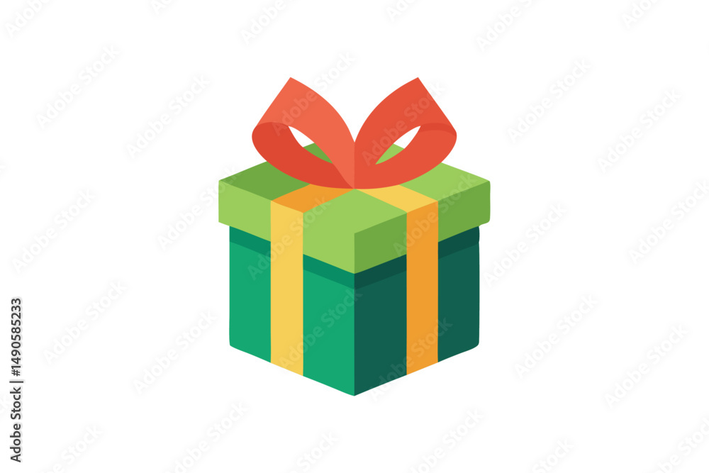 Obraz premium gift box isolated on white