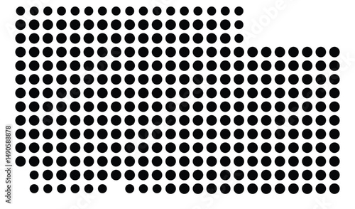 Symbol Map Of the County Ogle (Illinois, US) showing the County with a few black dots