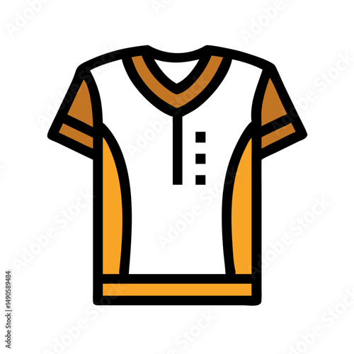 Sports Jersey Vector Icon - White and Orange Design