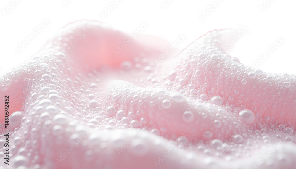 Fototapeta premium Fluid Pink Liquid Drop Close-Up Texture