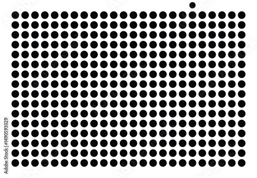Symbol Map Of the County LaGrange (Indiana, US) showing the County with a few black dots