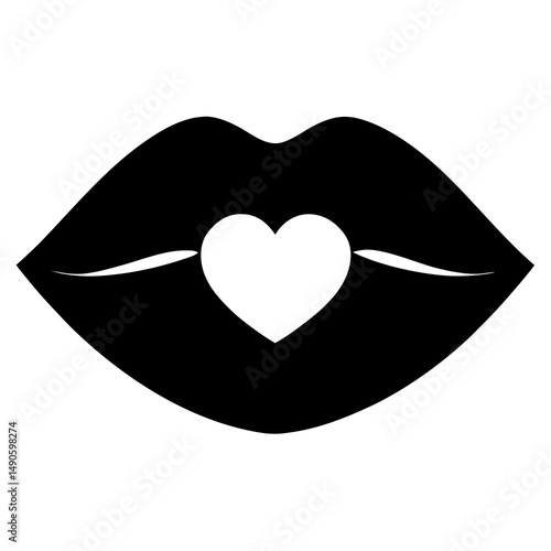 vector illustration of lip