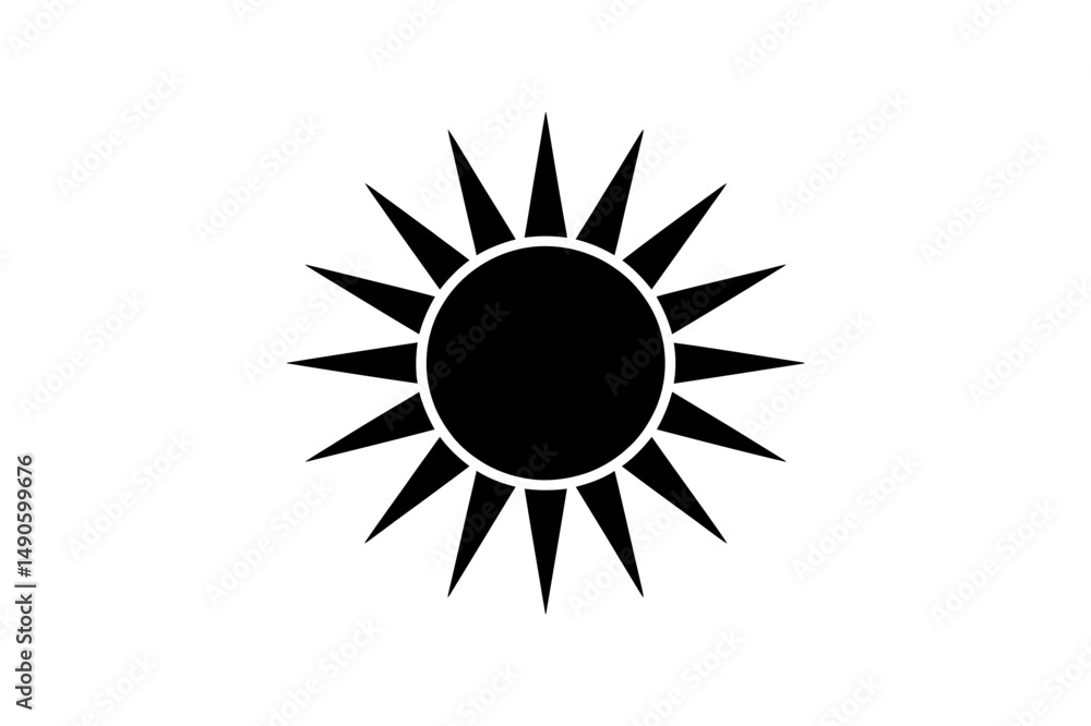 Simple sun illustration summer heat sunshine icon Simple sun illustration summer heat sunshine icon