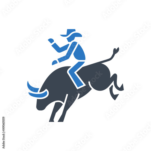 Rodeo Rider Bucking Icon