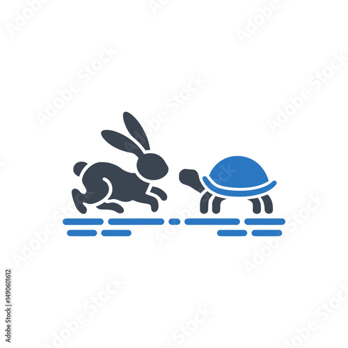 Tortoise Rabbit Race Icon