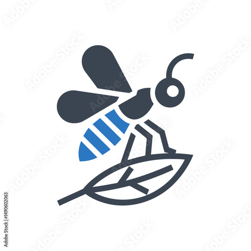 Bee Leaf Pollinator Icon