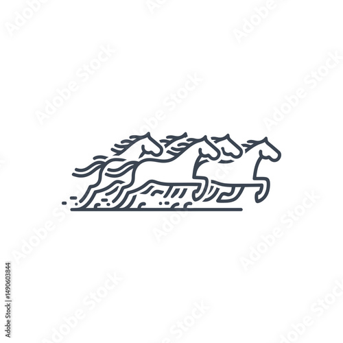 Galloping Horses Icon