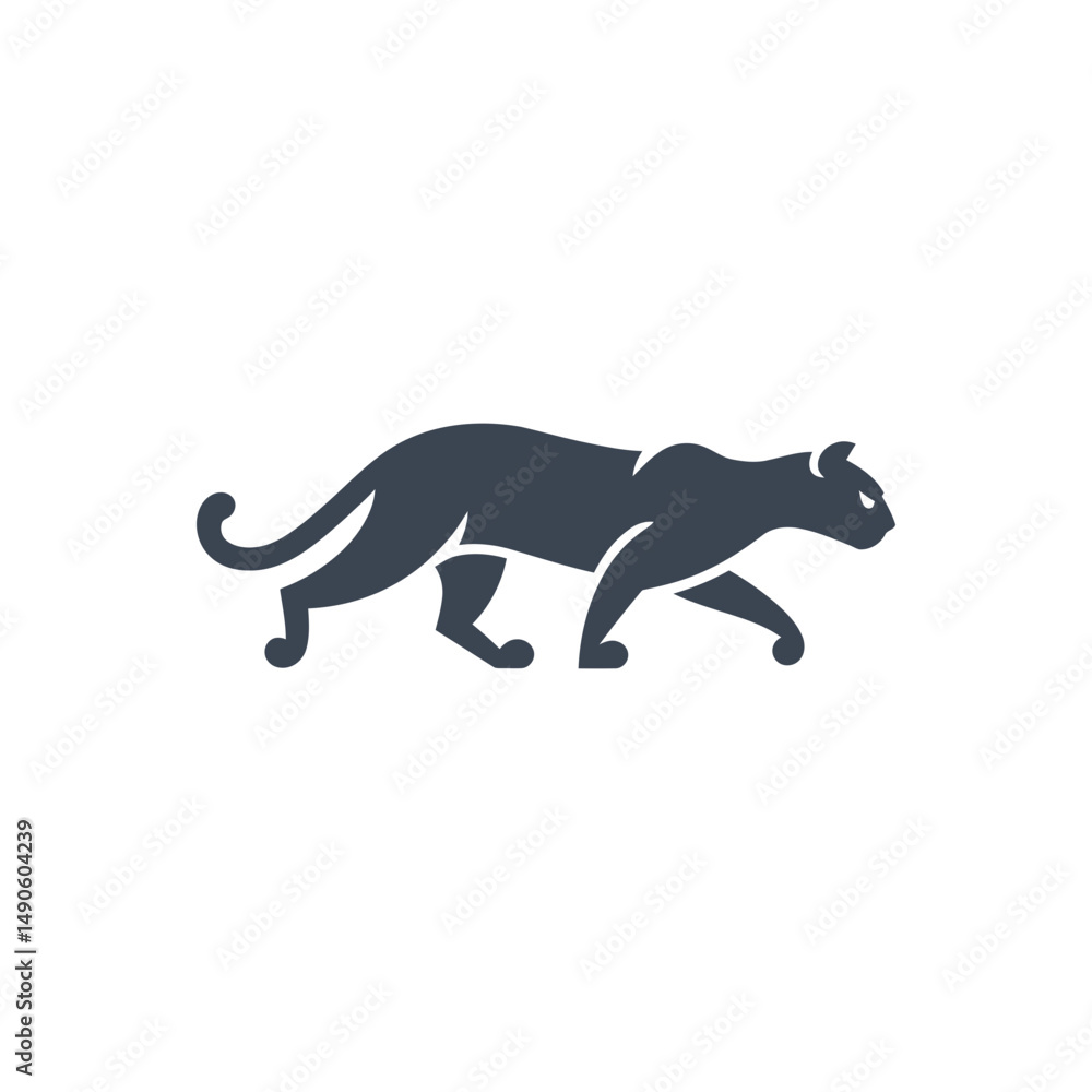 Fototapeta premium Prowling Panther Silhouette Icon