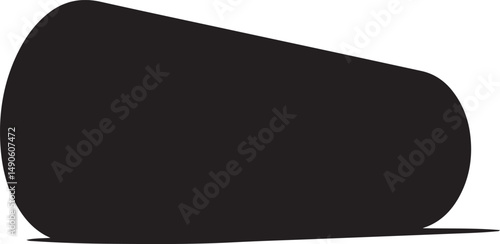 Abstract Black Silhouette of a Truncated Cone Shape