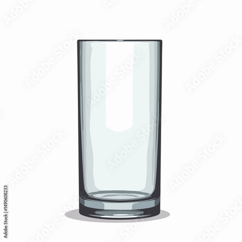 clear glass drinking cup with straw, empty, transparent, beverage container, ice water, refreshing, clean, modern, elegant, simple, minimalist, thirstquenching