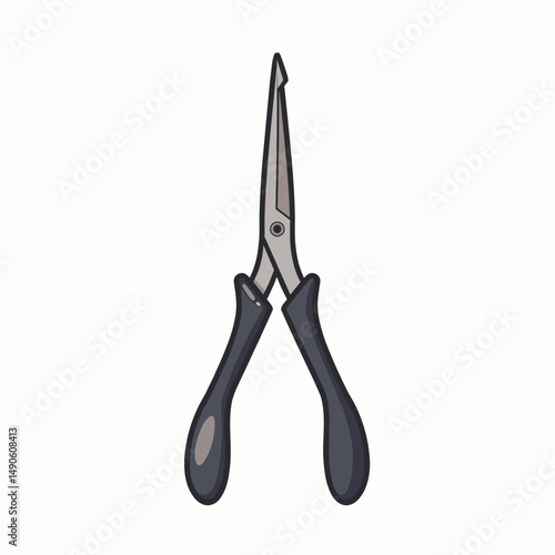 pair of scissors with black handles