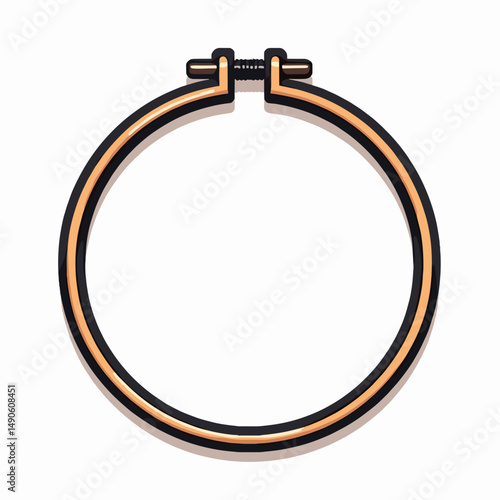 ring with copper accents  fashion accessory with brown and black design