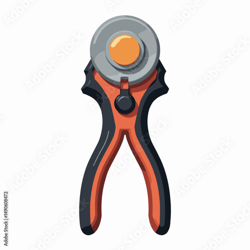 red and black adjustable wrench with yellow screwdriver bit