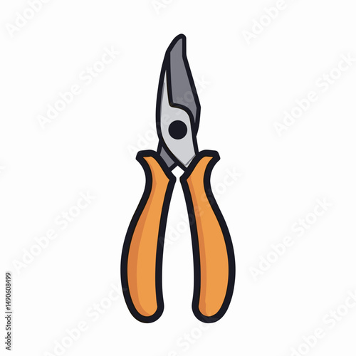 vibrant orange pliers with silver screws  handy tool for crafts and repairs
