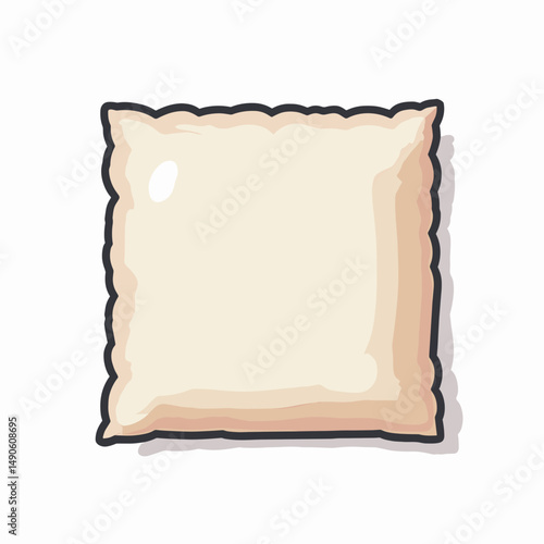 pillow with pink case and white stitching