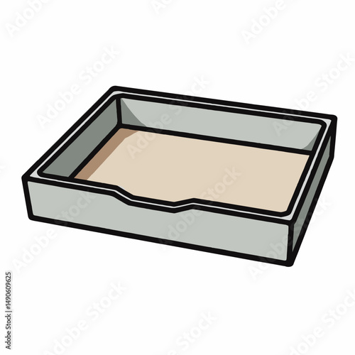 stylish square cake pan with brown liner  perfect for baking