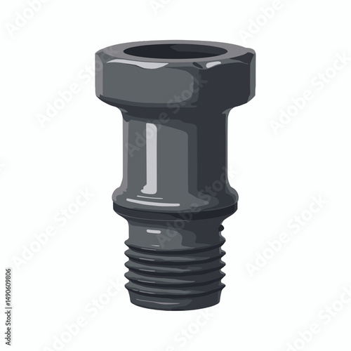 gray metric threaded nut with hole  high quality industrial fastener