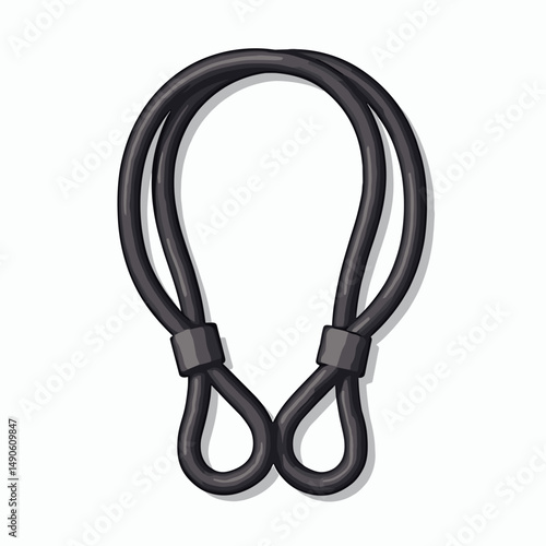 black carabiner hook with metal loop  outdoor gear accessory