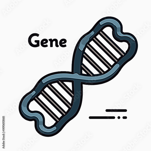 detailed illustration of dna double helix with colorful bands
