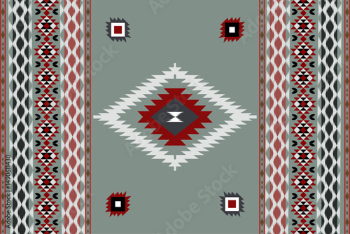 Ikat rug ethnic art seamless pattern traditional and modern style wallpaper, set, geometric, oriental, fabric, clothing, print, ornament, Aztec geometric, furniture